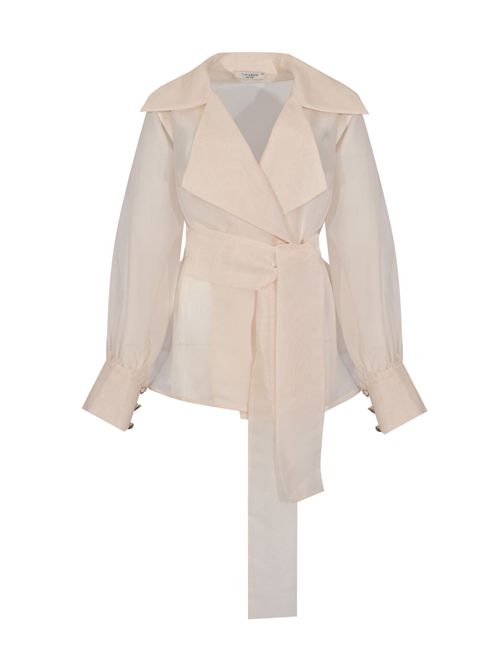 Giacca Leda 66423 in organza Vanilla TARIK EDIZ | 66423VANILLA